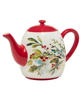 Certified International Christmas Gatherings Teapot