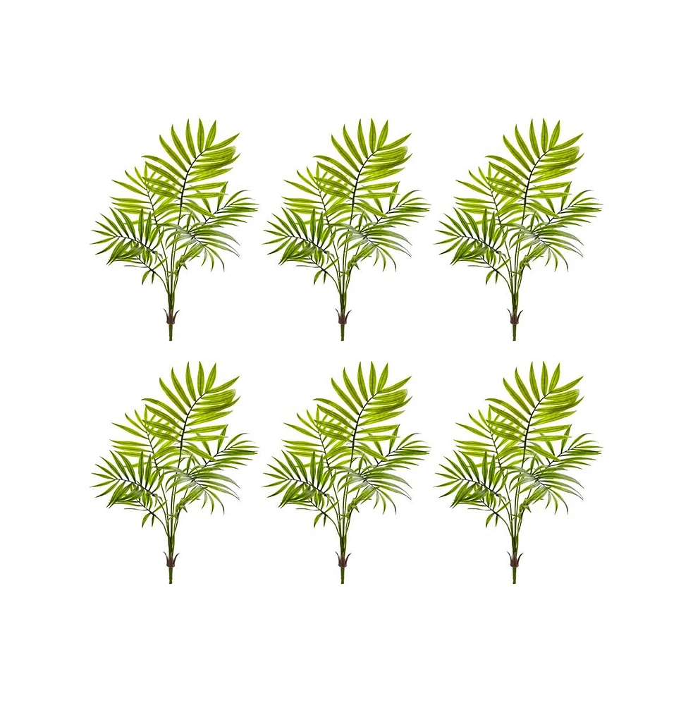 Slickblue Mini Areca Palm Bush for Small Tropical Spaces (Set of 6)