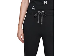 Karl Lagerfeld Paris Petite Crystal Logo Jogging Pants