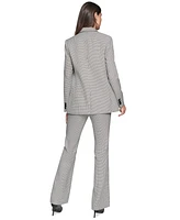 Karl Lagerfeld Paris Women's Sequined Houndstooth Straight-Leg Pants