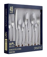 Ornative Yesenia Satin Piece Flatware Set