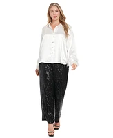 Muse Plus Sequined Pull-On Pants