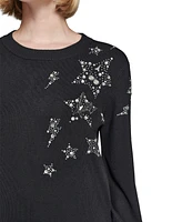 Karl Lagerfeld Paris Women's Embellished Stars Sweater