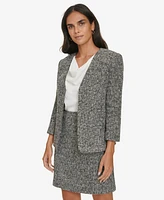 Calvin Klein Women's Tweed Open-Front Blazer