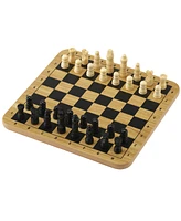 Pavillion Wooden Chess & Checkers Set Game