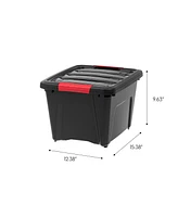 Iris Usa 19 Qt Stackable Plastic Storage Bins with Lids, 6 Pack - Bpa-Free, Made in Usa