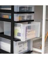 Iris Drawer Rolling Storage Cart with Organizer Top