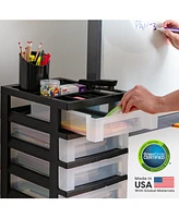 Iris Drawer Rolling Storage Cart with Organizer Top