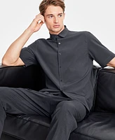 Alfani Men's Breathable Short-Sleeve Button-Down Shirt, Created for Macy's