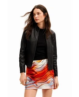 Desigual Women's Slim biker jacket