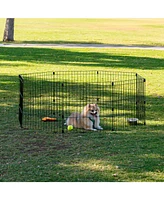 Iris Usa 24" Exercise 8 Panel Wire Metal Pet Playpen for Dog