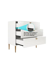 Boyel Living 32"Tall 3-Drawer Storage Cabinet Dresser Chest