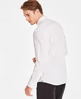 Alfani Men's Modern Classic-Fit Stretch Solid Button-Down Shirt, Created for Macy's