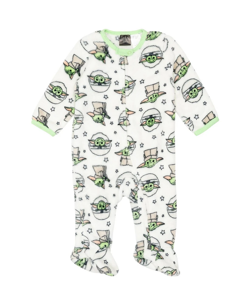 Starwars Baby Boys Star Wars The Mandalorian Zip Up Sleep N' Play Coverall Newborn to