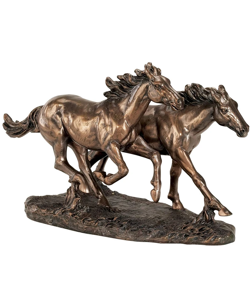 Kensington Hill Horses Running Wild 8 1/2" High Statue