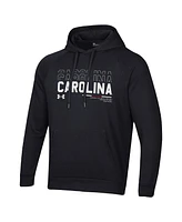 Under Armour Men's Black South Carolina Gamecocks 2024 Sideline Wordmark Rival Pullover Hoodie