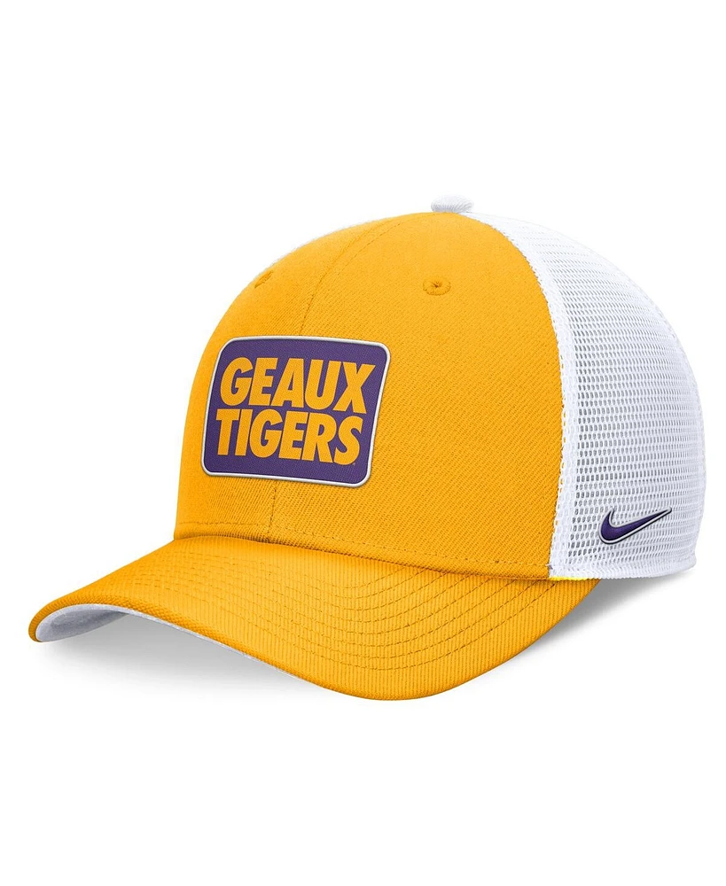 Nike Men's Yellow/White Lsu Tigers Local Trucker Adjustable Hat