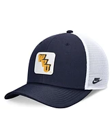 Nike Men's Navy/White West Virginia Mountaineers Legacy Rise Mascot Trucker Adjustable