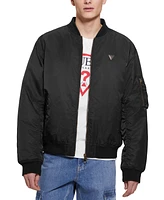 Guess Men's John Bomber Jacket with Removable Hooded Inset