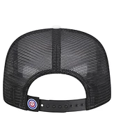 New Era Men's Black Chicago Cubs Checkmate Trucker 9FIFTY Snapback Hat