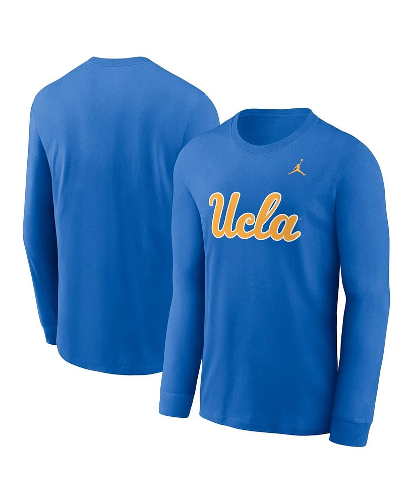 Jordan Men's Blue Ucla Bruins Primary Logo Long Sleeve T-Shirt