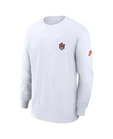 Nike Men's White Clemson Tigers Legacy Max90 Pocket Long Sleeve T-Shirt