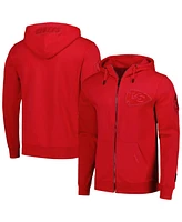 Pro Standard Men's Red Kansas City Chiefs Triple Tonal Full-Zip Hoodie