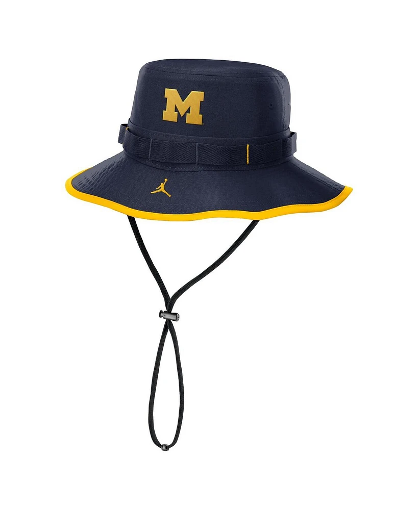 Jordan Men's Navy Michigan Wolverines 2024/25 On-Field Apex Performance Boonie Bucket Hat