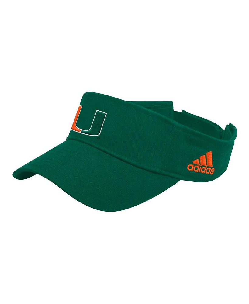 Adidas Men's Green Miami Hurricanes Locker Room Team Adjustable Visor