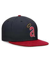 Nike Men's Navy/Red California Angels Rewind Cooperstown True Performance Fitted Hat