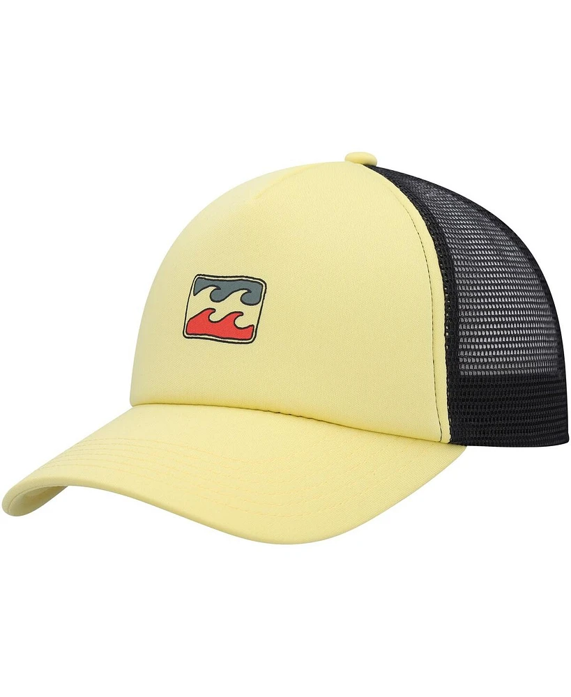 Billabong Men's Yellow Podium Trucker Snapback Hat