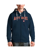 Antigua Men's Navy Houston Astros Team Logo Victory Full-Zip Hoodie