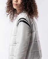 Ring of Fire Big Boys Nathaneal Puff Varsity Jacket with Shoulder Detail