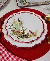 Certified International Christmas Gatherings Salad Plates, Set of 4