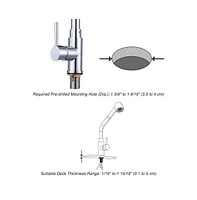 Yescom Stainless Steel Kitchen Sink Faucet Pull Out Dual Function Mixer Taps 1 Handle Long Neck