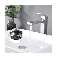 Yescom Aquaterior Home Bathroom Faucet Tall Cold & Hot Water f/ Above Counter Vessel Sink Nickel