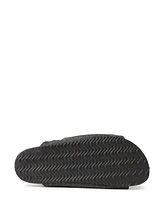 Dearfoams Men's Maddox Wool Blend Double Strap Slide