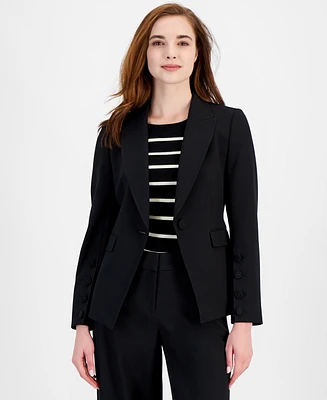 Tahari Asl Women's Single-Button Peak-Lapel Blazer