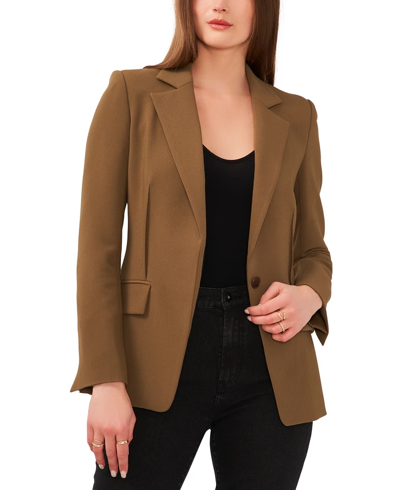 1.state Women's Notched Collar One-Button Blazer