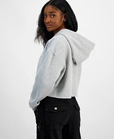 Self Esteem Women's Cropped Star-Embroidered Hoodie