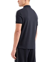 A|X Armani Exchange Men's Striped Sleeve & Logo Polo Shirt