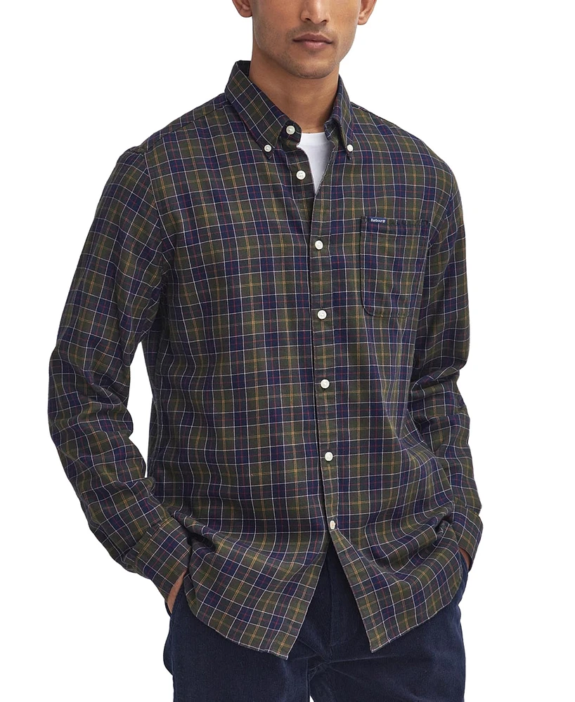 Barbour Men's Lanark Tailored-Fit Tartan Button-Down Twill Shirt