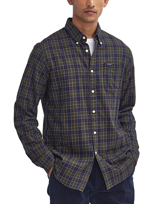 Barbour Men's Lanark Tailored-Fit Tartan Button-Down Twill Shirt