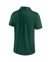 Fanatics Men's Hunter Green/Heathered Gray Miami Hurricanes Split Block Color Block Polo