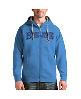 Antigua Men's Light Blue Toronto Jays Team Logo Victory Full-Zip Hoodie