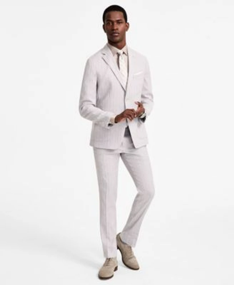 Calvin Klein Mens Slim Fit Linen Suit Separate