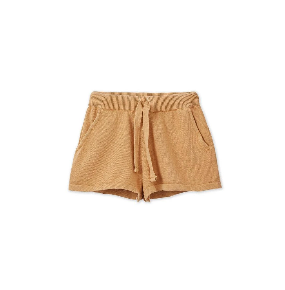 Vild House of Little Baby Organic Knit Shorts - Sandstone