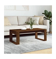 vidaXL Coffee Table Brown Oak 40.2"x19.7"x13.8" Engineered Wood