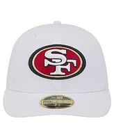 New Era Men's White San Francisco 49ers Omaha Low Profile 59FIFTY Fitted Hat