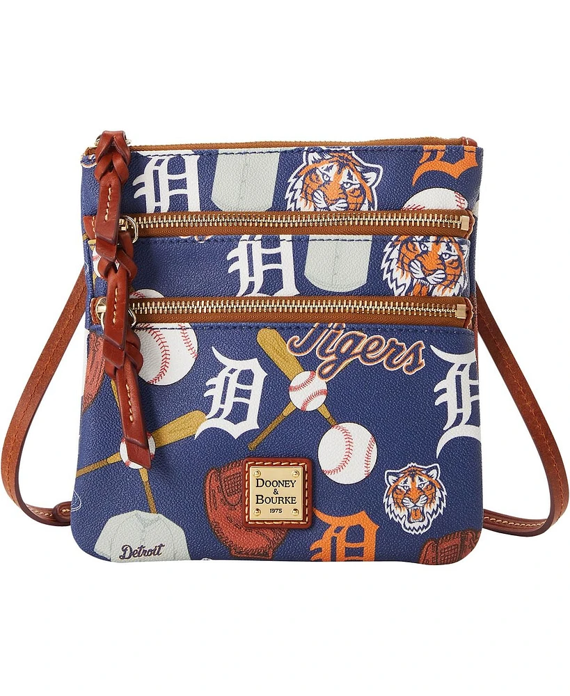 Dooney & Bourke Detroit Tigers Game Day Triple Zip Crossbody Purse